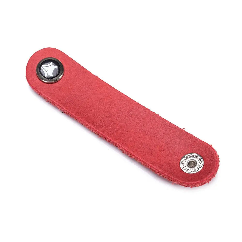 4er Set Leder Kabel Organizer Wickler Clips