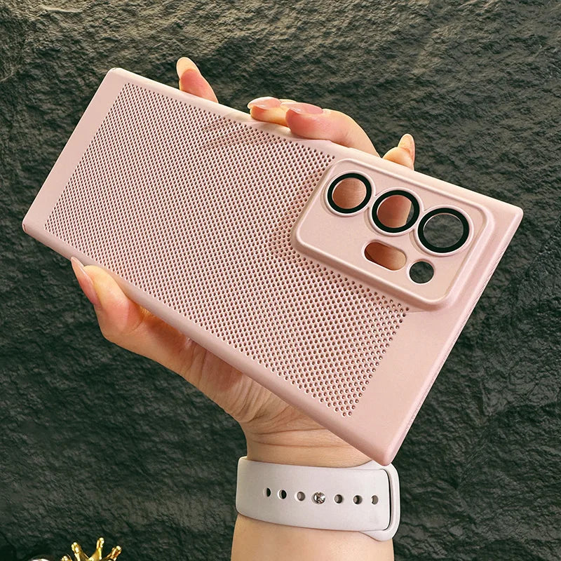 Aushöhlen Mesh Hülle für Samsung S23 S24 S25