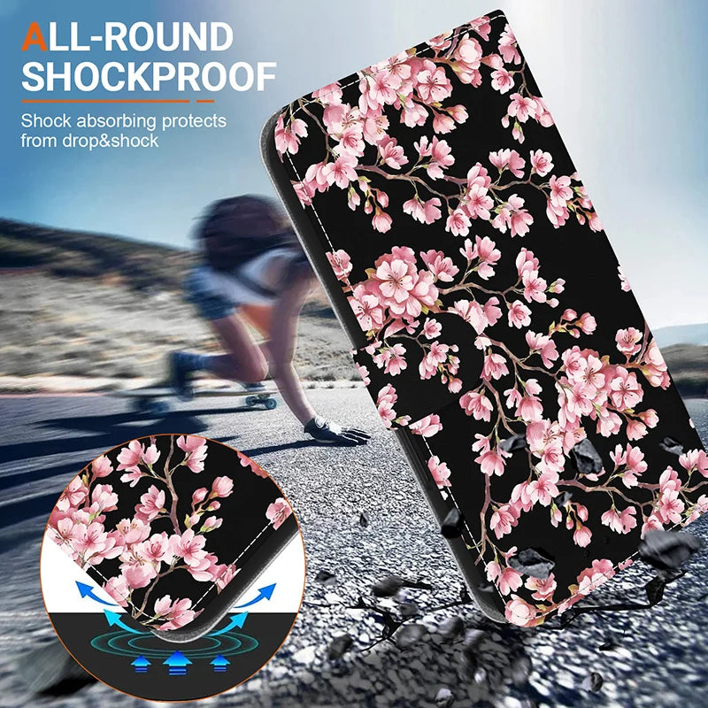 Stand Flip Wallet Hülle für Samsung Galaxy S25 Cartoon