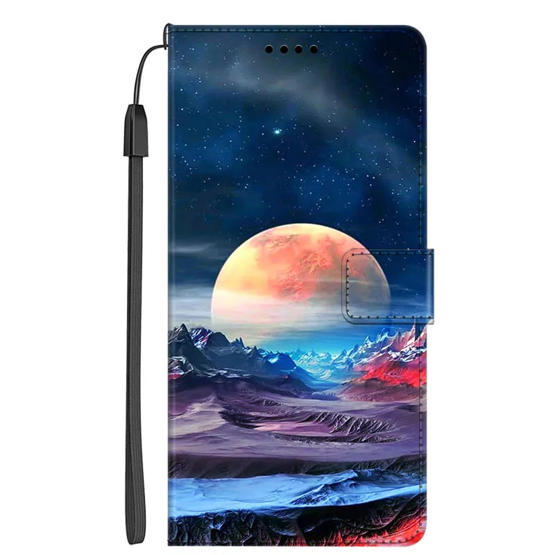 Marmor Weihnachts Ledertasche für Google Pixel 7 Pro Flip Case mit Kartenfach