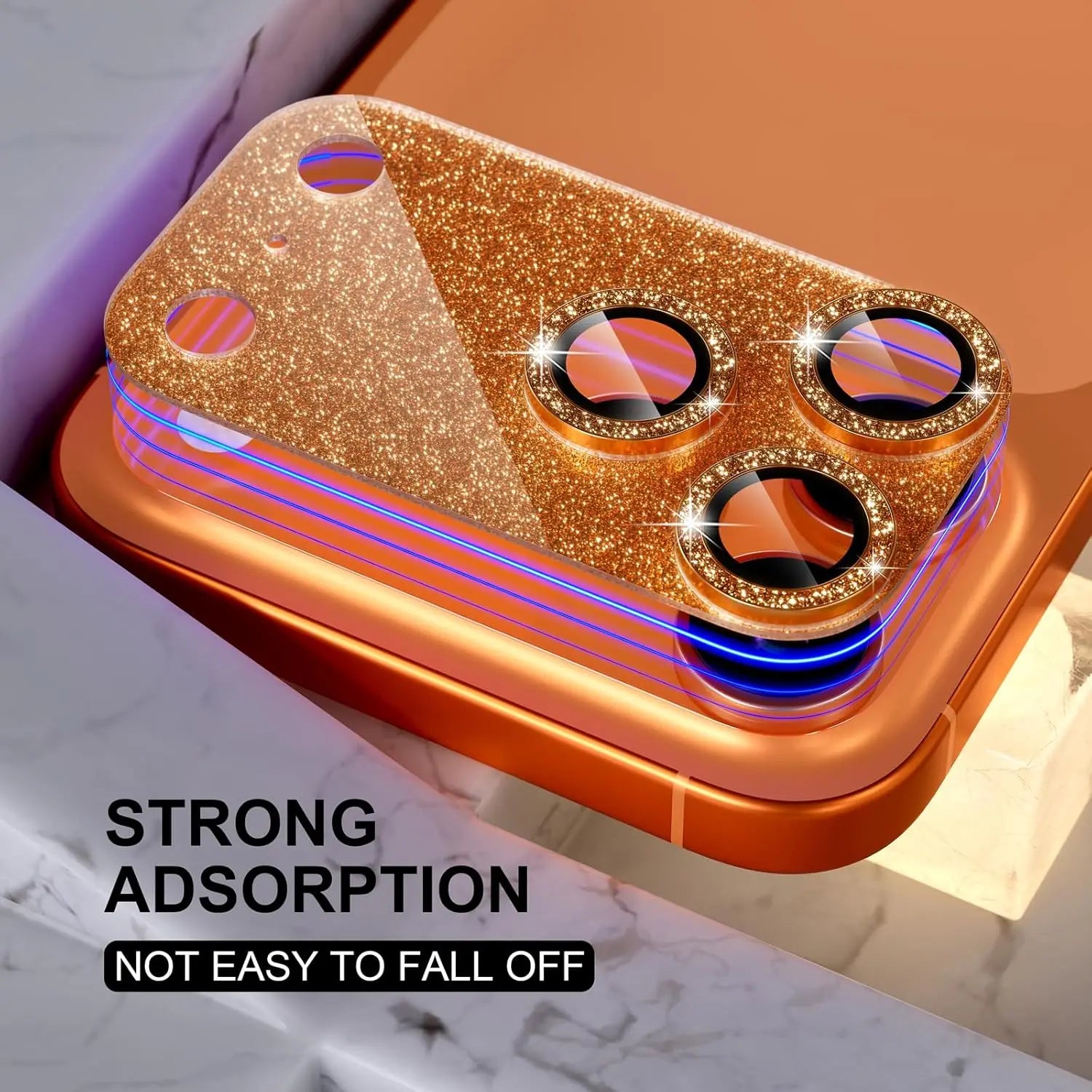 Glitter camera protective ring for iPhone 17 Pro Max