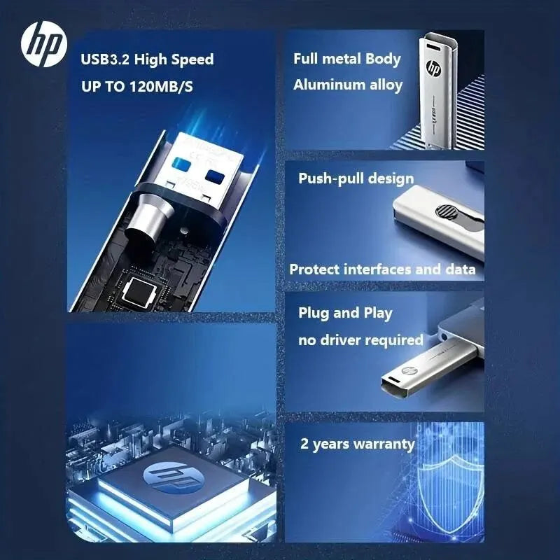 HP USB 3.0 Flash-Laufwerk Metall 32GB 64GB