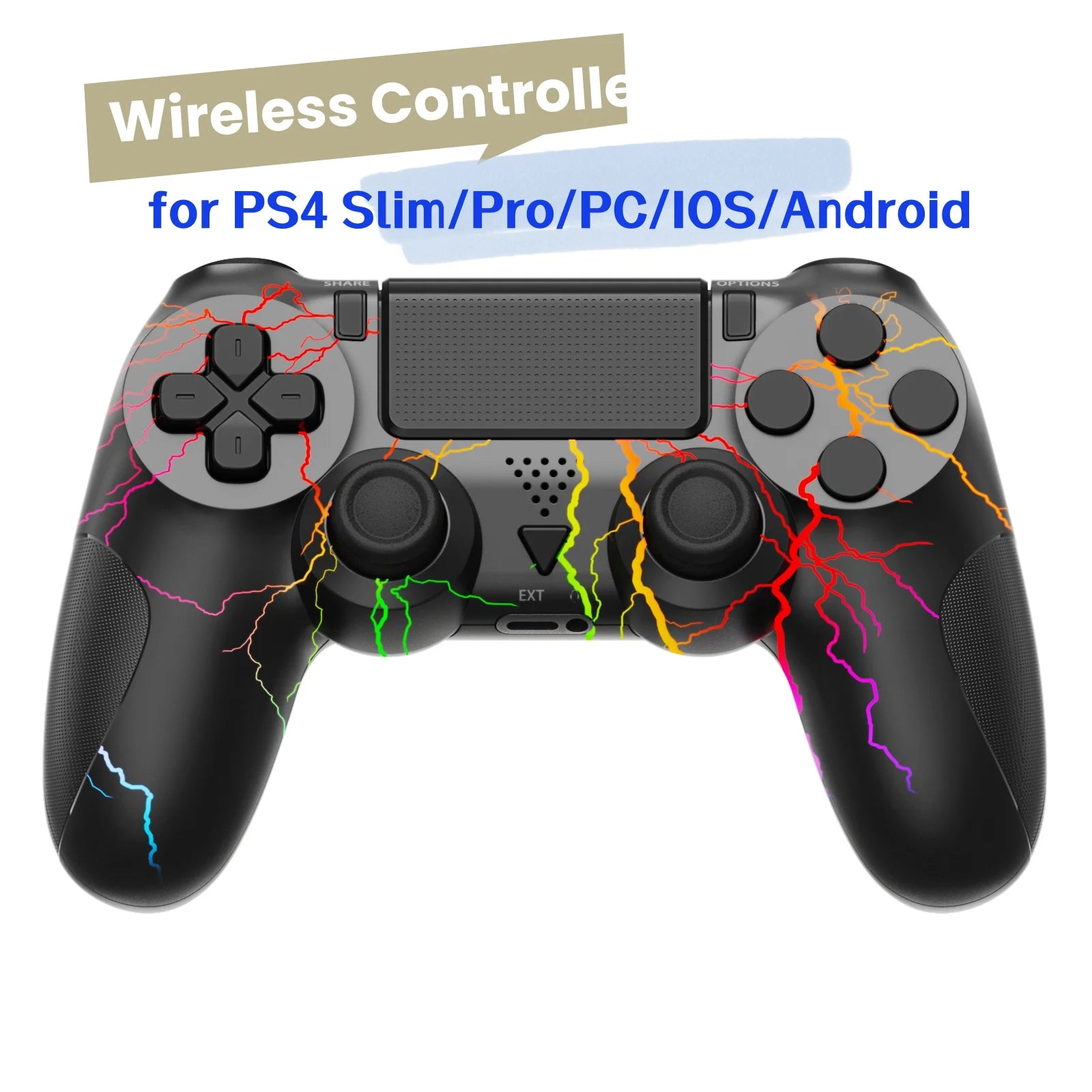 PS4 LED Wireless Bluetooth Controller Dual Vibration
