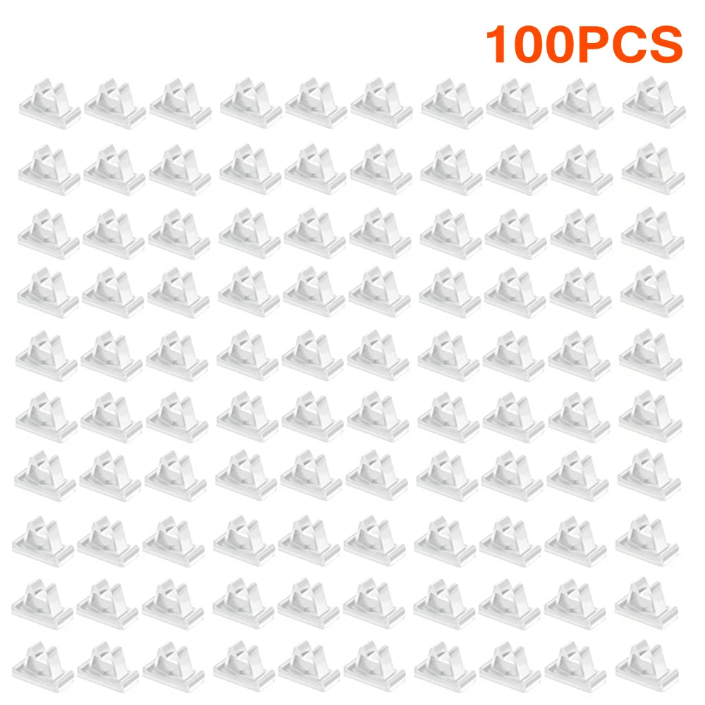 M-Typ Kabelclips Set Weiß für Schreibtisch Kabelmanagement