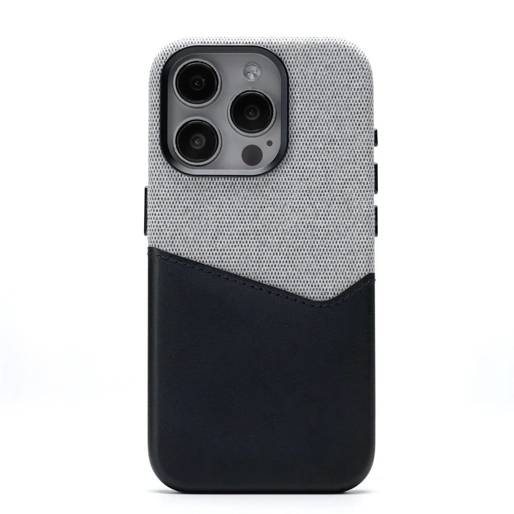 Magnetische PU-Leder Visitenkartentasche für iPhone 17 – MagSafe