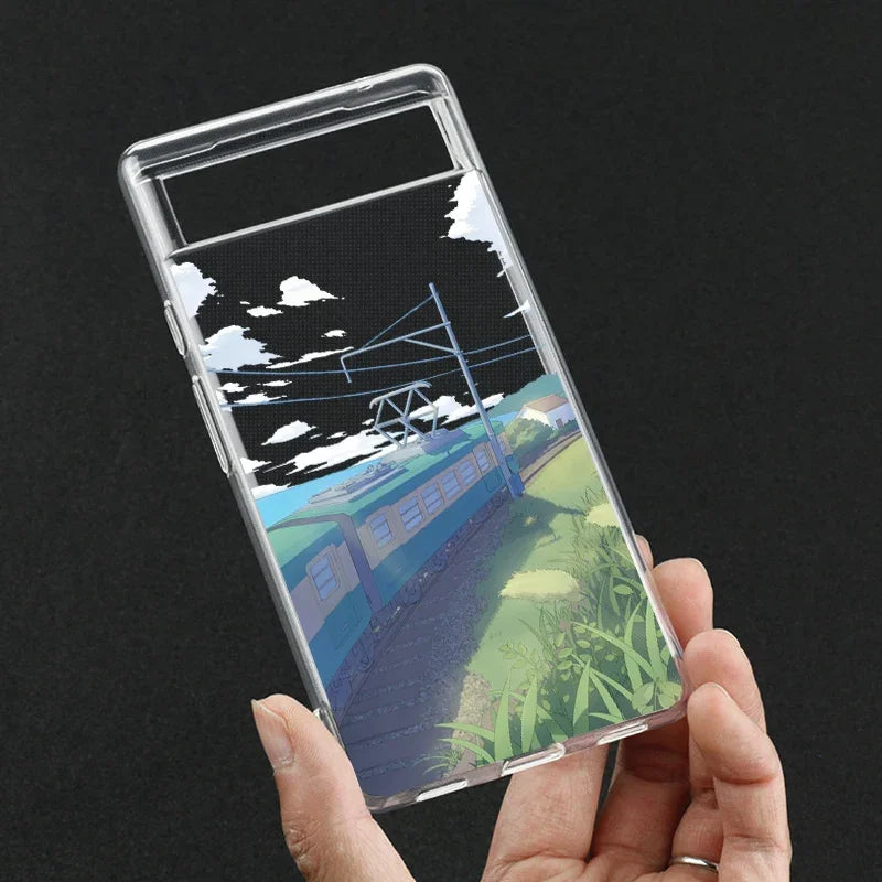 Anime Landschaft Hülle für Pixel 6–8 Pro