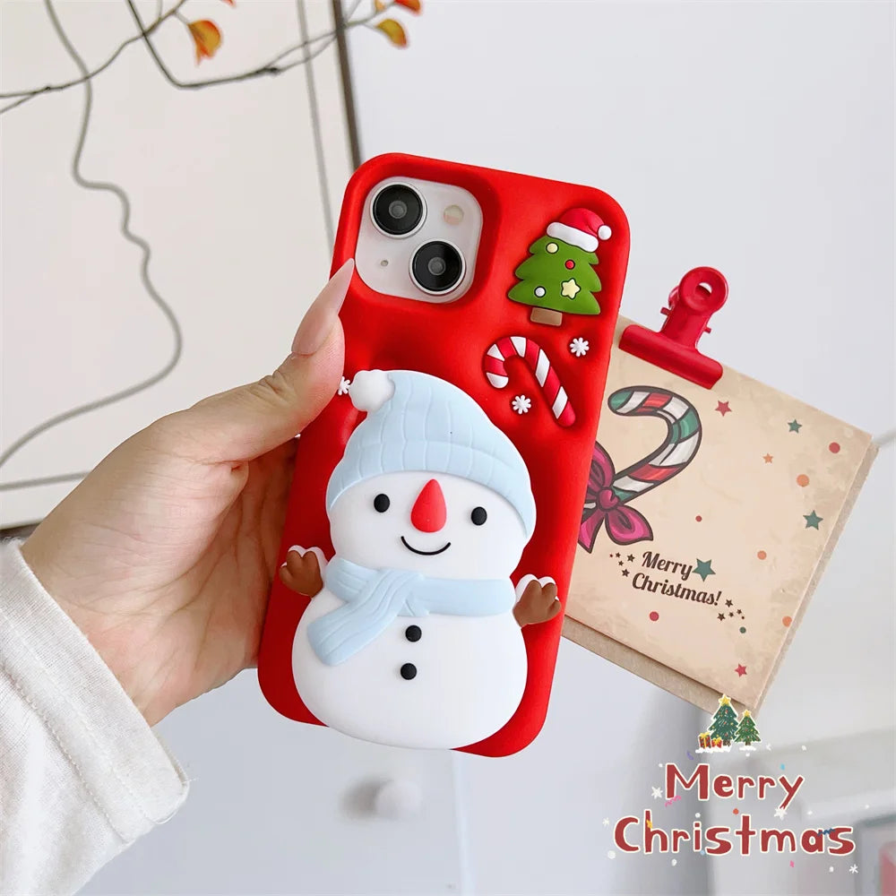 3D Christmas Snowman Case for iPhone Pro Max