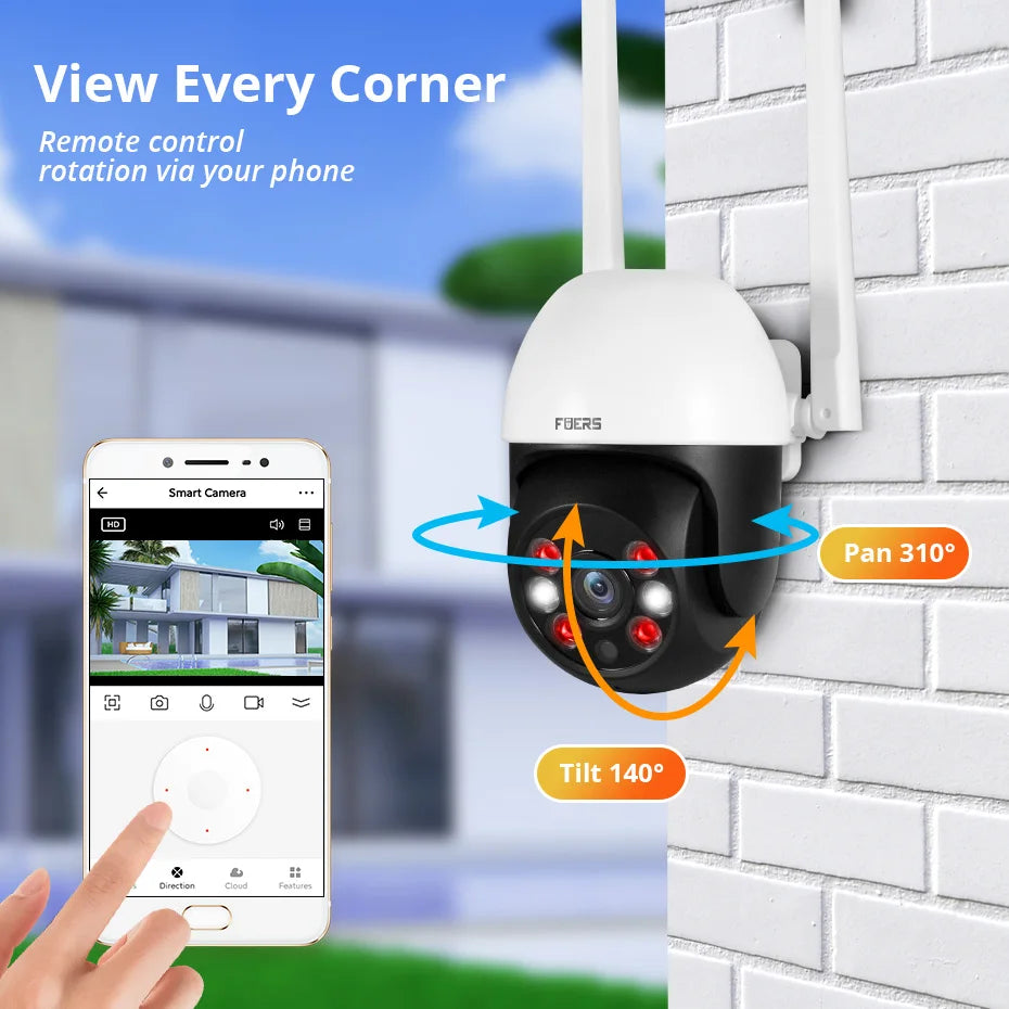 Fuers 8MP 4K Tuya WLAN IP Sicherheitskamera