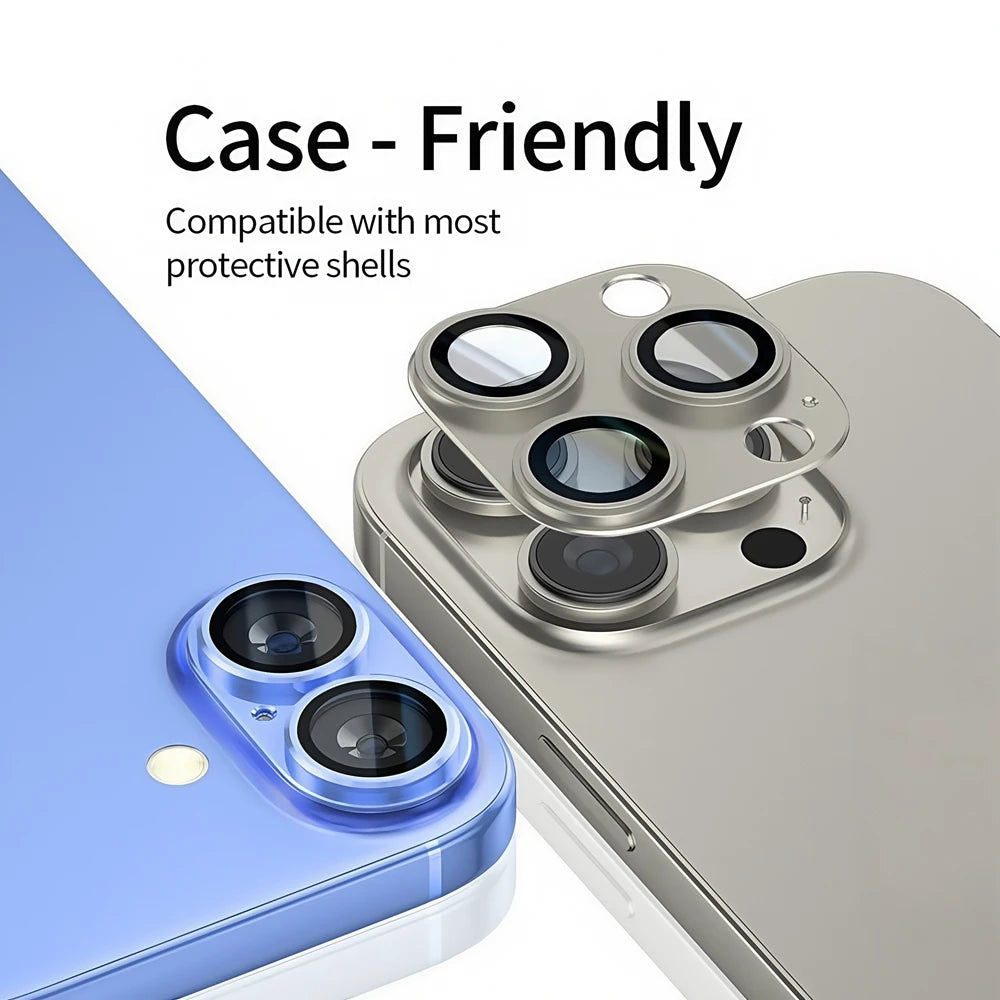 Metal camera glass protector for iPhone 17