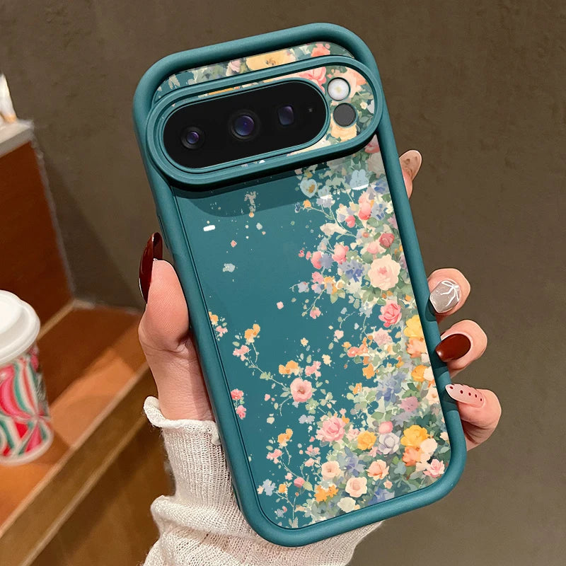 Romantische Blumen TPU Hülle Pixel