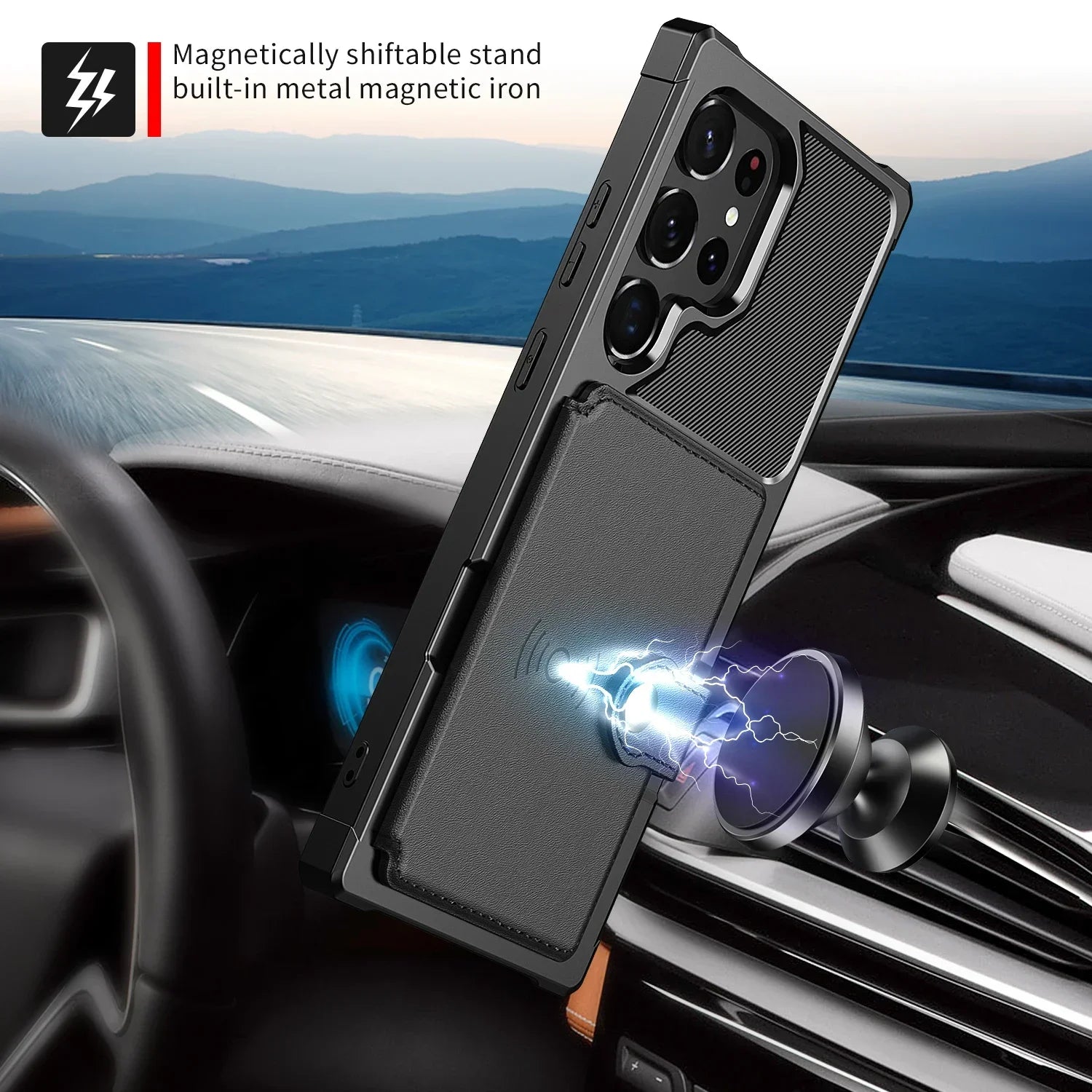 PU Leder Kartenetui Hülle für Galaxy S25/S24