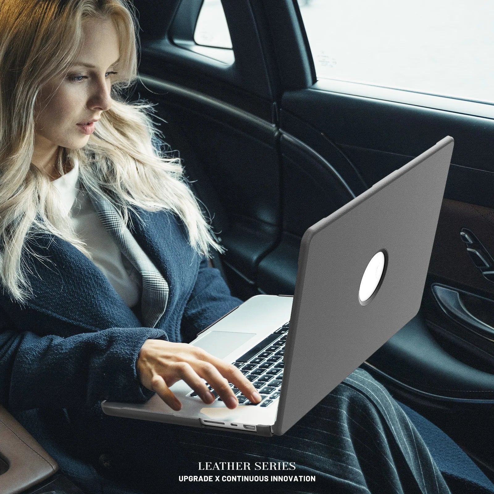 Luxuriöse Business-Laptoptasche aus Leder für MacBook 14