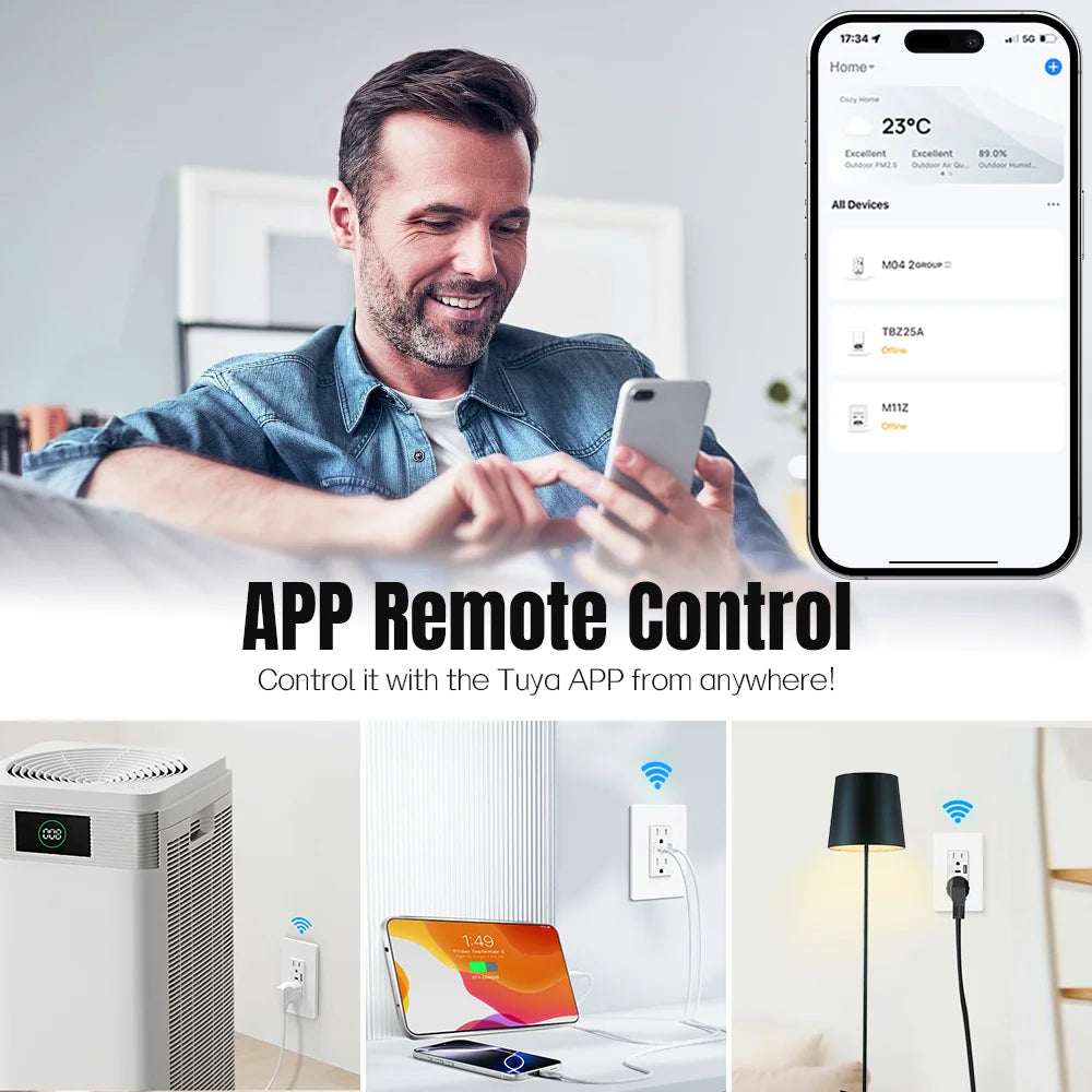 Smart Wi-Fi socket with USB-C &amp; voice control