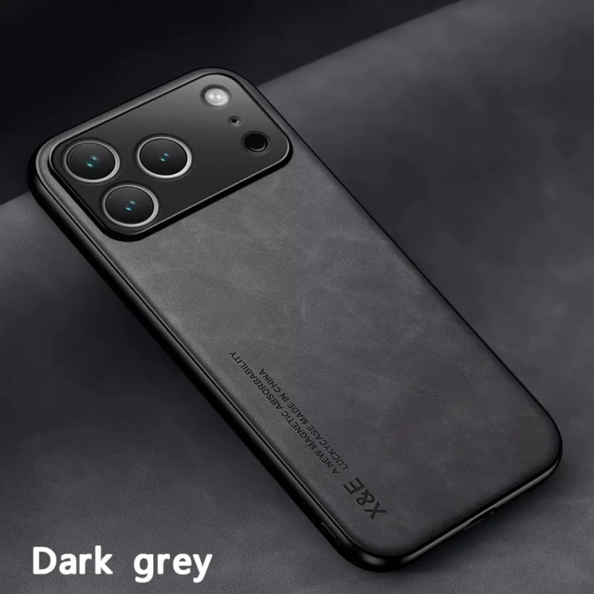 Luxus Lederhülle mit Metallplatte für iPhone 17 Serie