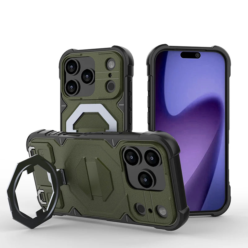 Magnetische Hülle mit Metallhalter für iPhone 17 Serie