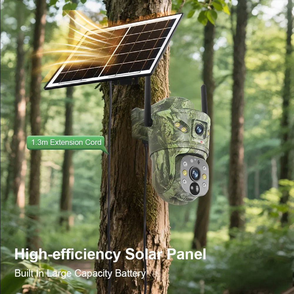 8MP 4G Solar Überwachungskamera mit Dual Bildschirmen
