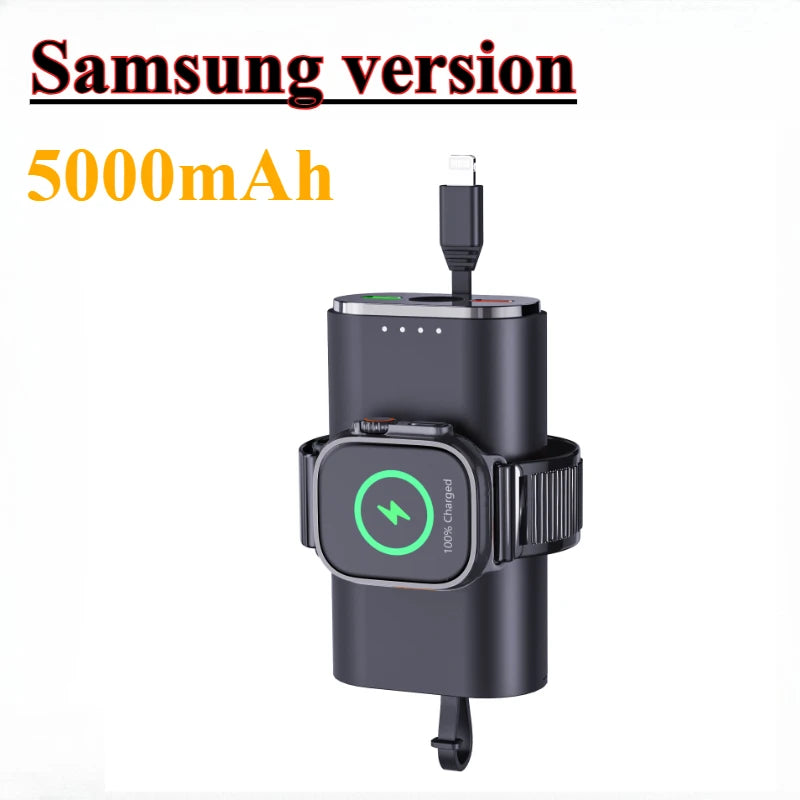 Kabelloses 5000 mAh Uhren-Powerbank