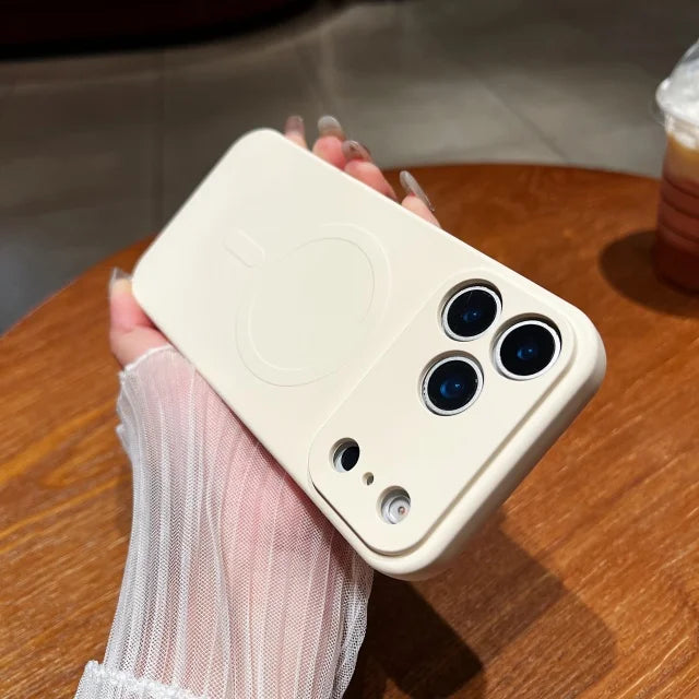 Luxus Magsafe Silikonhülle für iPhone 17 Pro Max