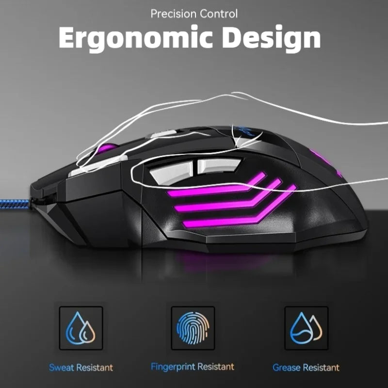 Ergonomische G6 USB Gaming-Maus mit 7 Tasten