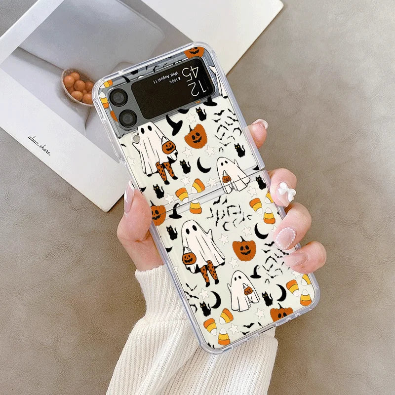 Halloween Hülle Z Flip 7 6 5 4 mit Kürbis Design