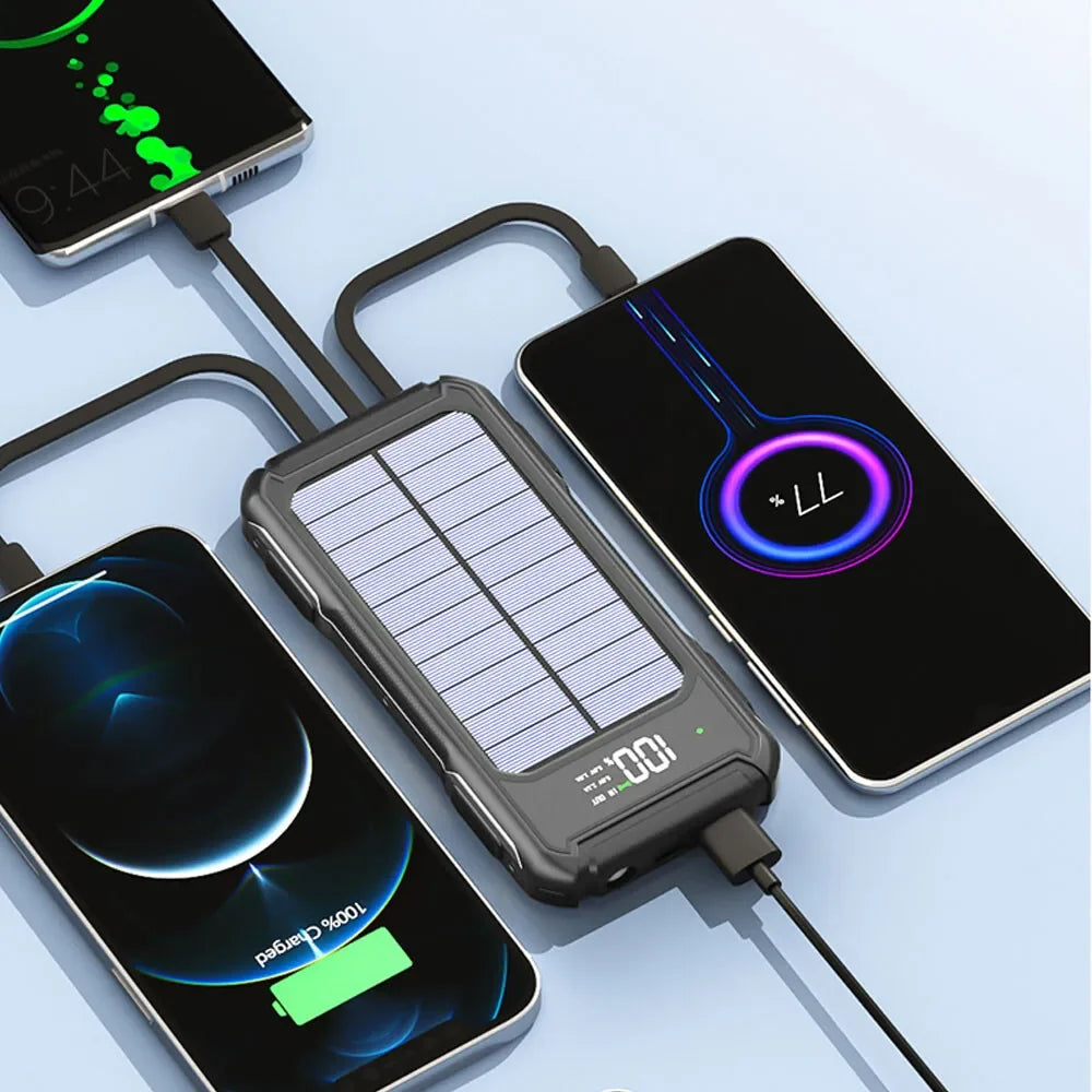 Solar Powerbank 20000mAh 4-fach USB Ladegerät