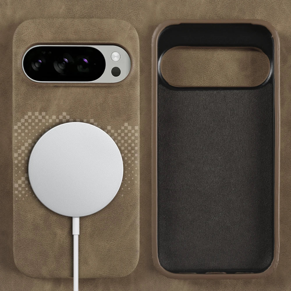 Premium Leder Magsafe Hülle für Google Pixel 10