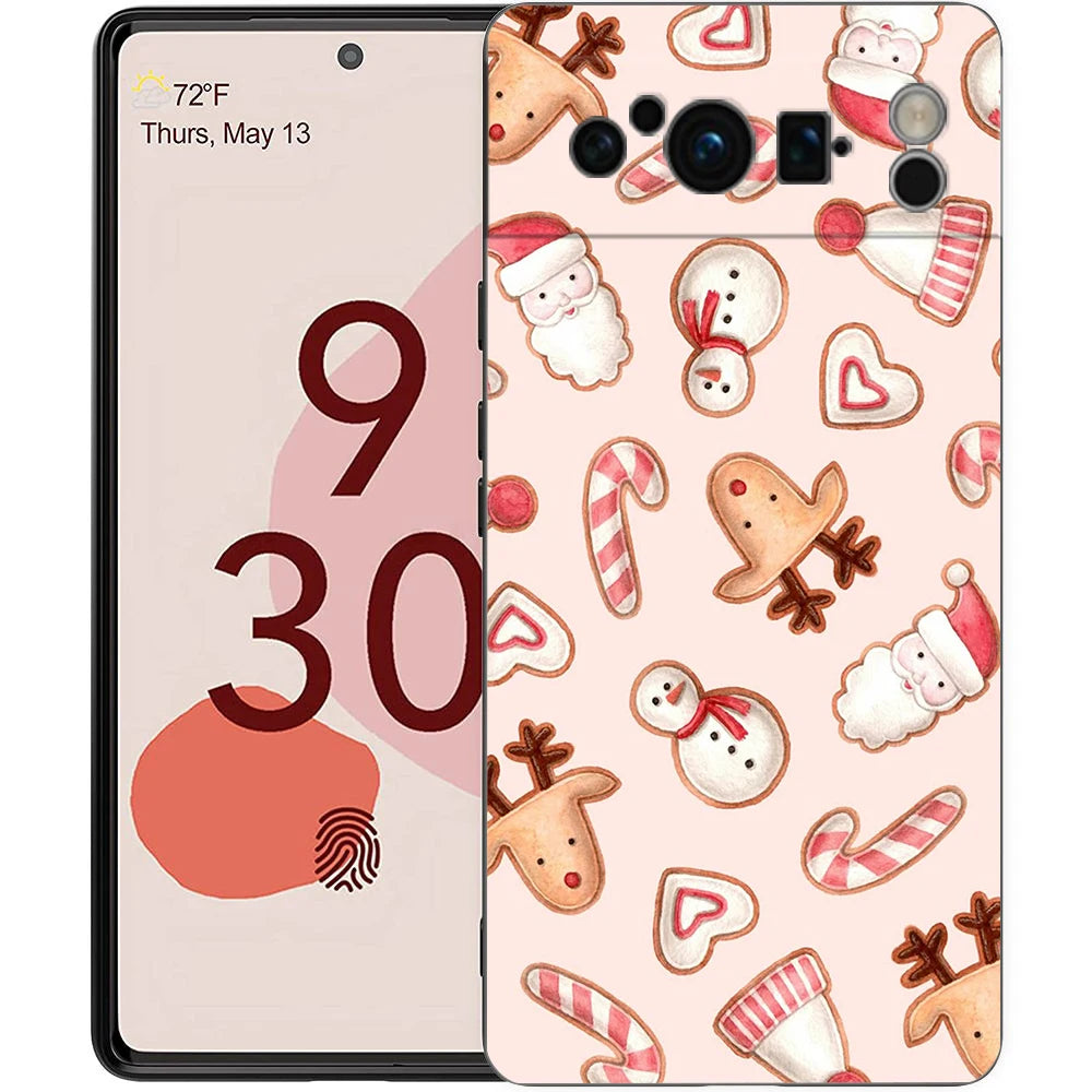 Pixel 9 8 Hülle TPU Cartoon Weihnachtsmotiv Schutz Case