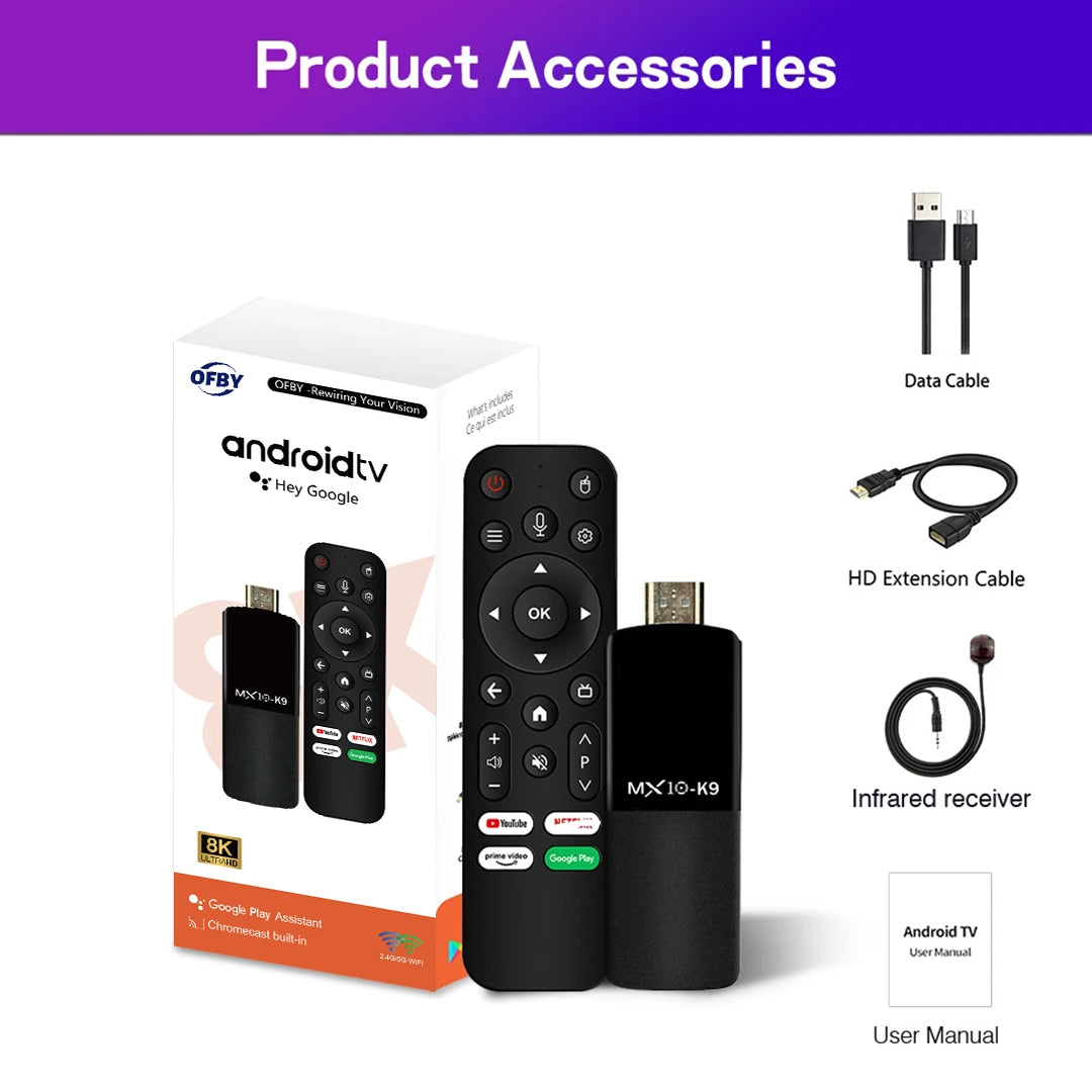 4K Android 13 Streaming TV Stick with fast chip