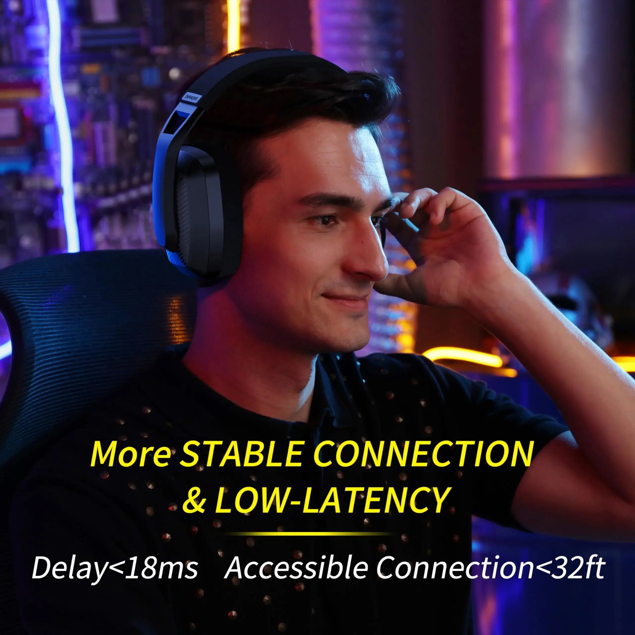 BINNUNE 2.4GHz Wireless Gaming-Headset