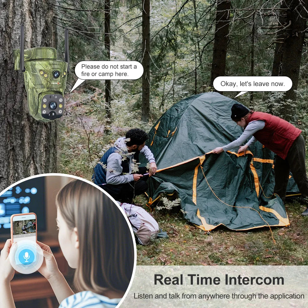 8MP 4G Solar Überwachungskamera mit Dual Bildschirmen