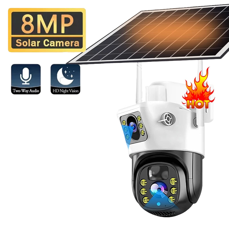 WLAN Dual-Linsen Kamera 4G Solar Nachtsicht Outdoor