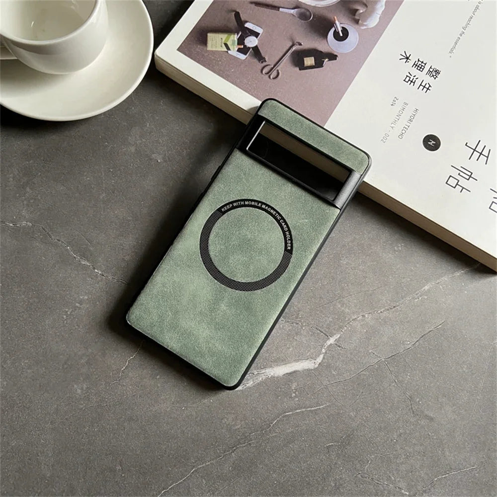 Luxuriöse Leder-Magsafe-Hülle für Pixel