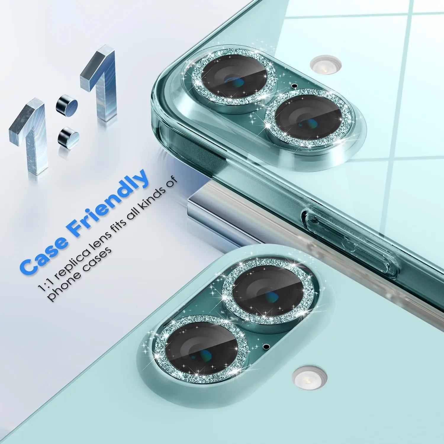 Bling Glitter Camera Protective Glass for iPhone 17