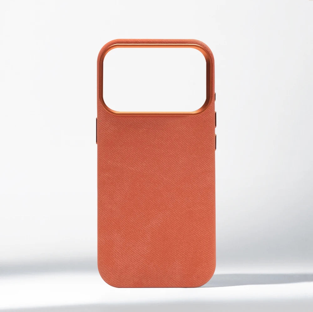 Stoßfeste Lederhülle mit Magnet für iPhone 17