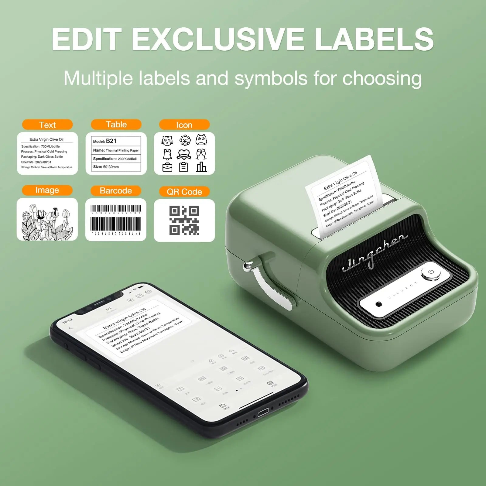 Niimbot B21 Mobiler Bluetooth Etikettendrucker