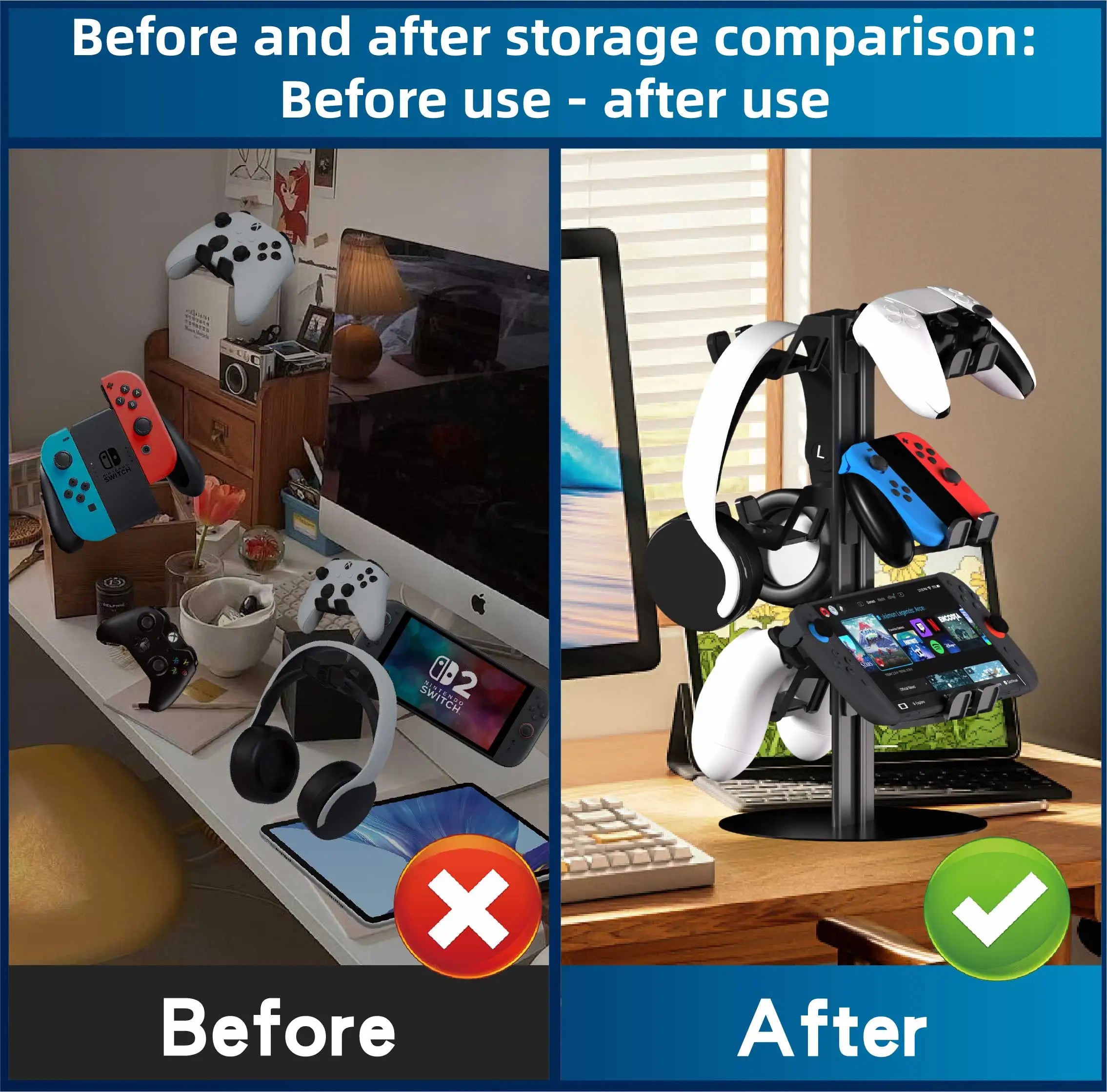 Universal Controller & Headset Halter Aluminium