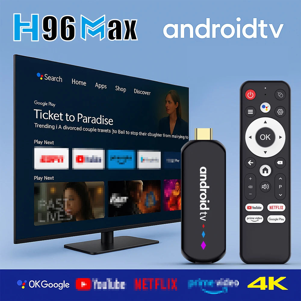 4K Android TV Stick mit Sprachsteuerung und WiFi