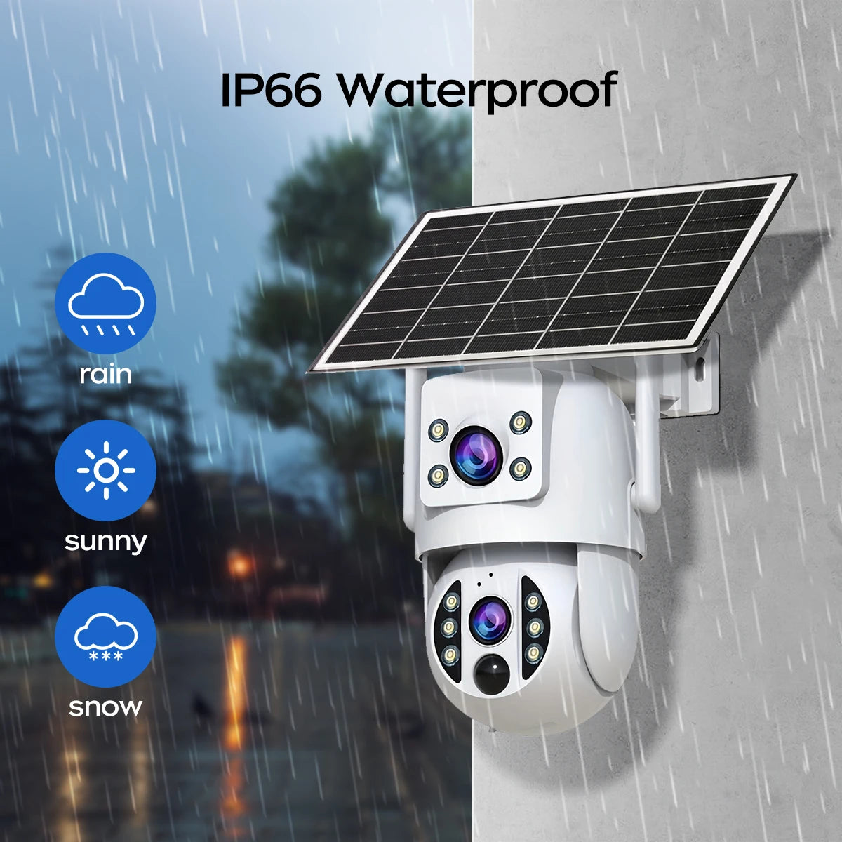 4K Solar WLAN PTZ Kamera mit Dual Objektiv Outdoor
