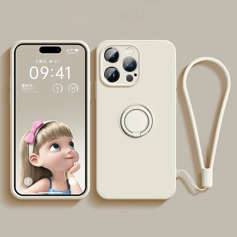 Magnet Silikonhülle iPhone mit Ring