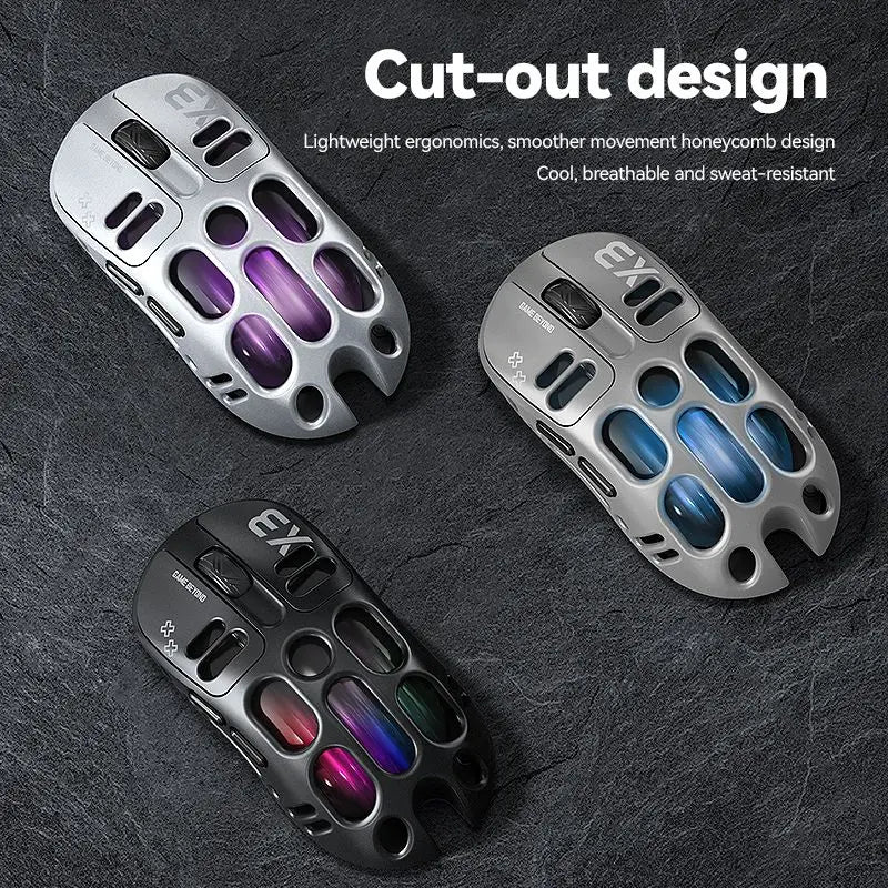 Kabellose Gaming-Maus X3 mit RGB Licht und PAW3311