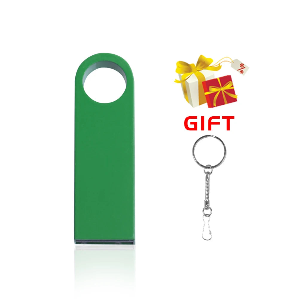 Bunter USB-Metall-Stick 4GB–128GB mit Schlüsselanhänger