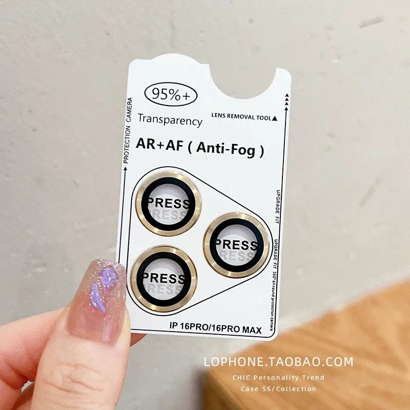 Blaues Metall Kameraobjektiv Schutz für iPhone 17