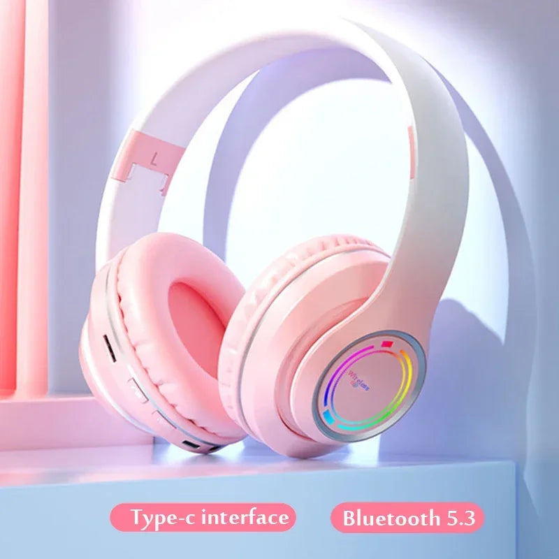 RGB Bluetooth Kabellose Kopfhörer Kinder