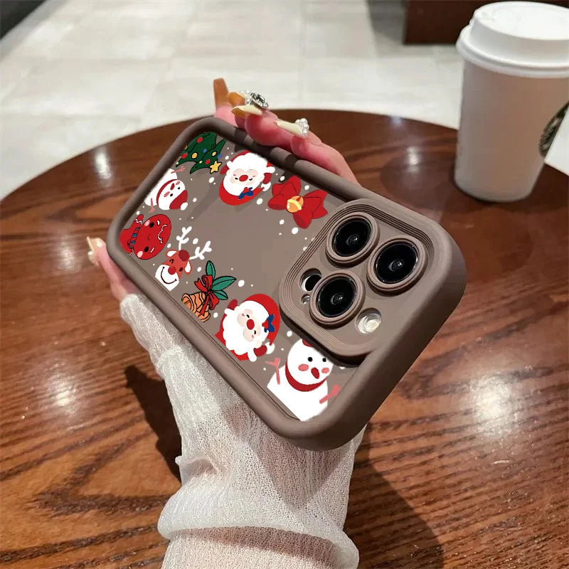 Pixel 9 8 Huelle Weihnachten Cartoon Silikon Transparent Case