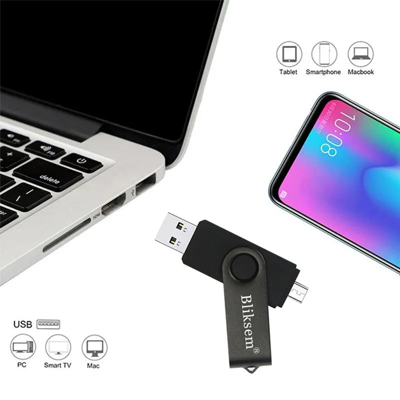 Bliksem OTG USB-Flash-Laufwerk 32GB 64GB Metall