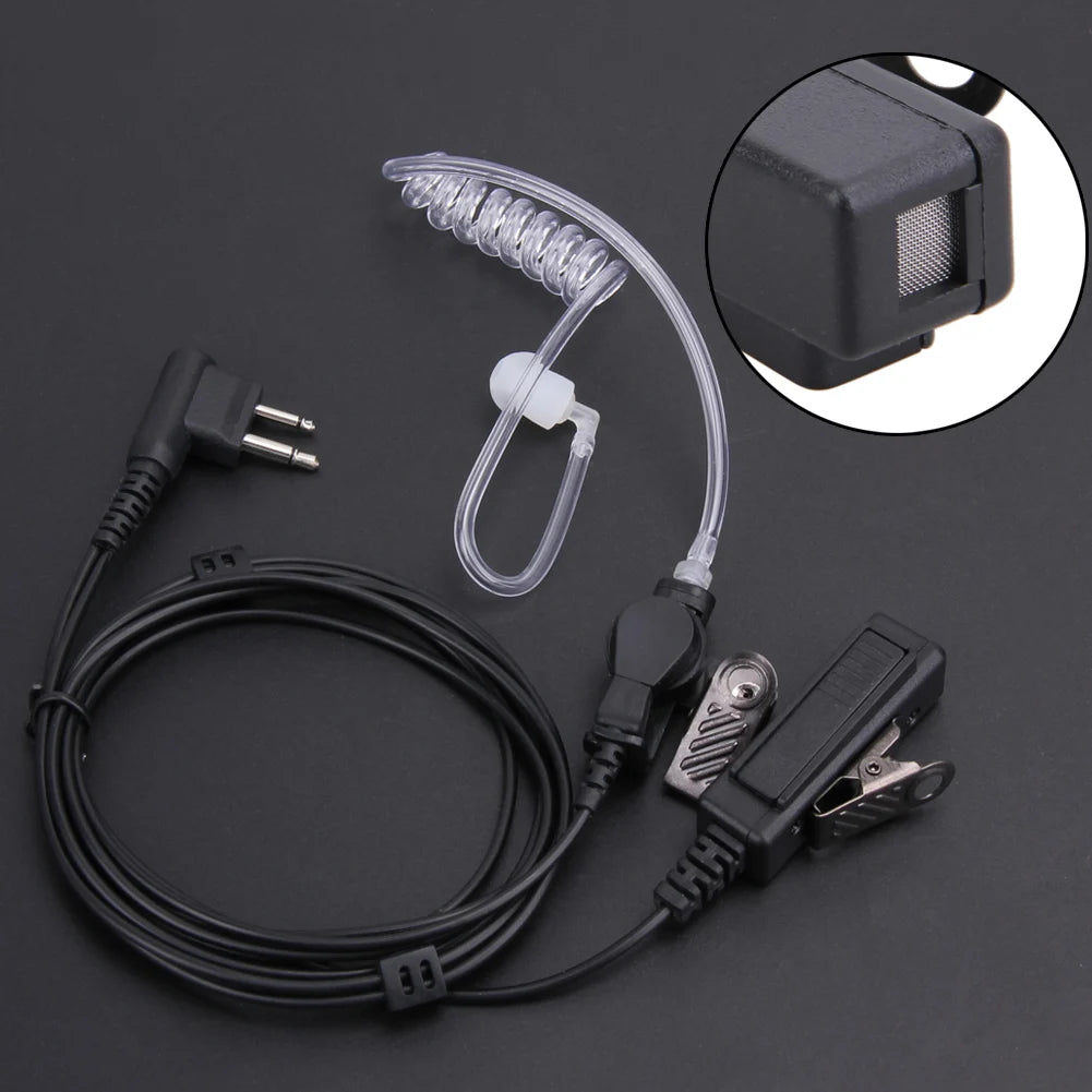 2Pin Covert Acoustic Tube Earpiece Headset Volume Control Ear Hook for Motorola Two Way Radios Accessories