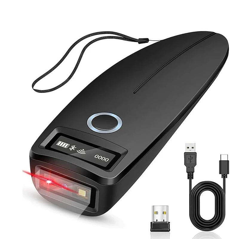 Mini 2D Barcode Scanner Bluetooth Wireless Mobil