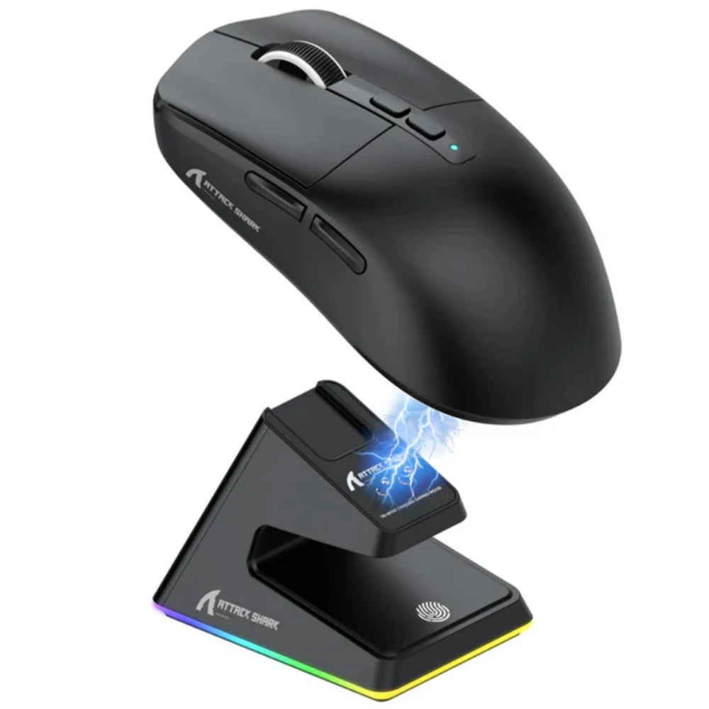 Kabellose Gaming-Maus Tri-Mode mit RGB Ladestation