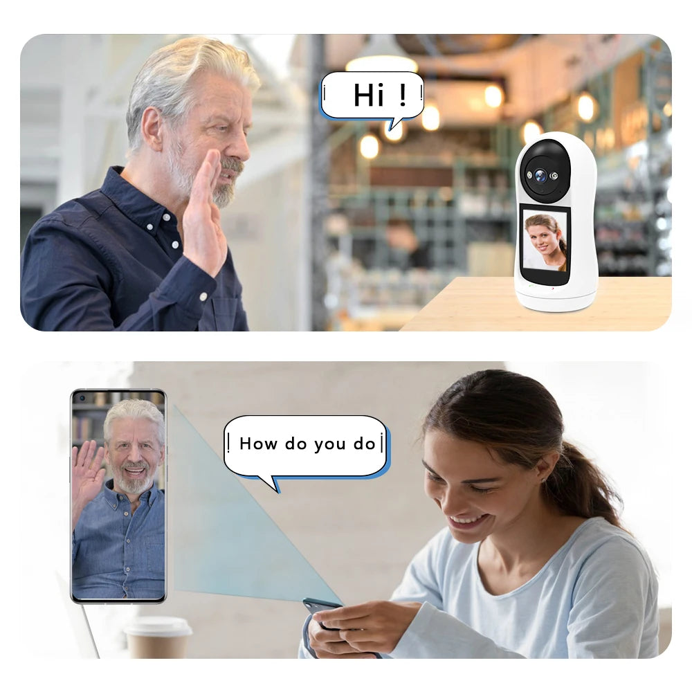 4MP 2K PTZ Kamera mit Videoanruf & Baby Monitor