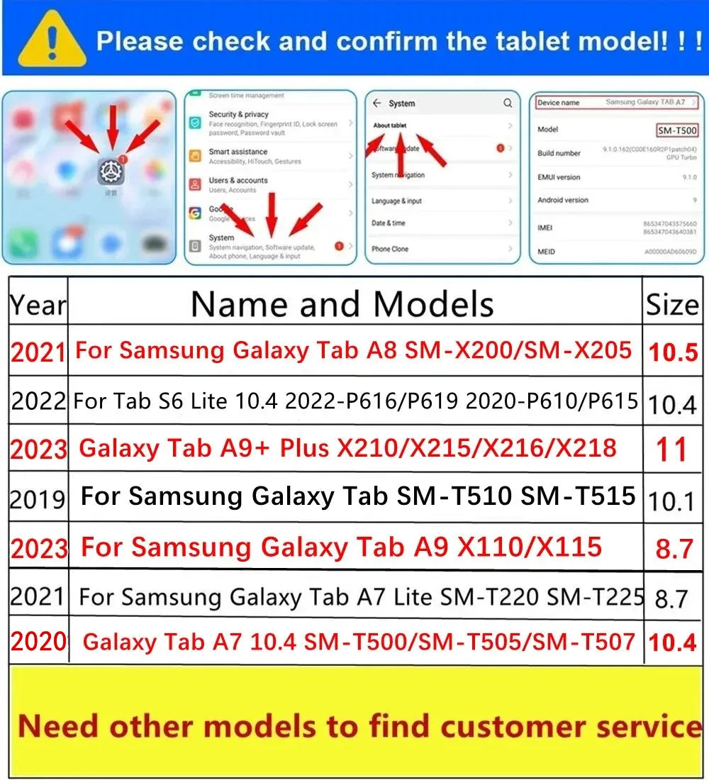 Samsung Galaxy Tab Hülle 10–10,5 Zoll